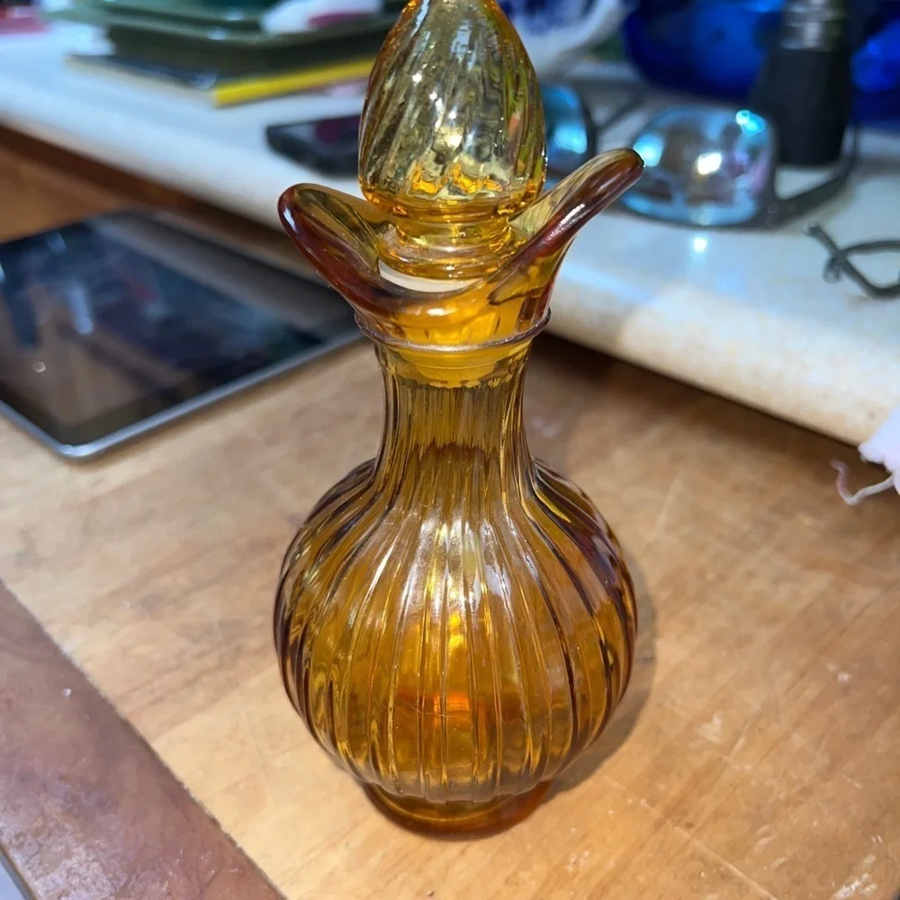 Vintage Avon Amber Bubble Bath Container